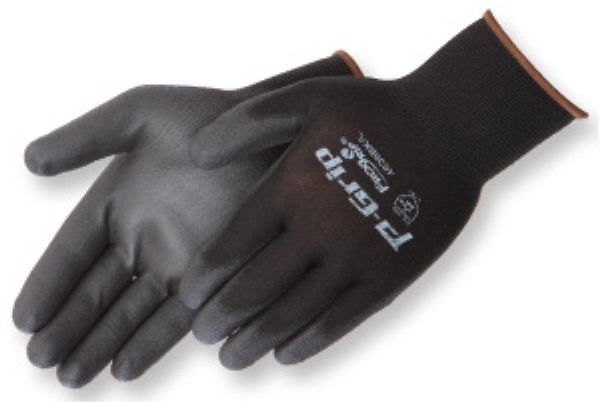 P-GRIP BLACK PU PALM COATED NYLON - Polyurethane Coated Gloves